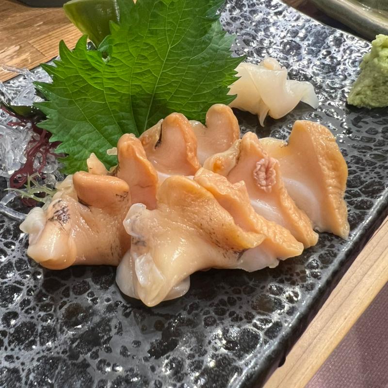 つぶ貝の刺身(千成寿司本店)