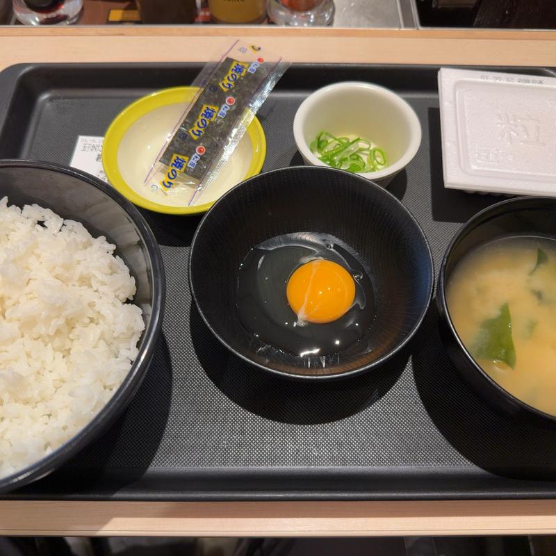 玉子かけごはん定食(松のや 中延店)