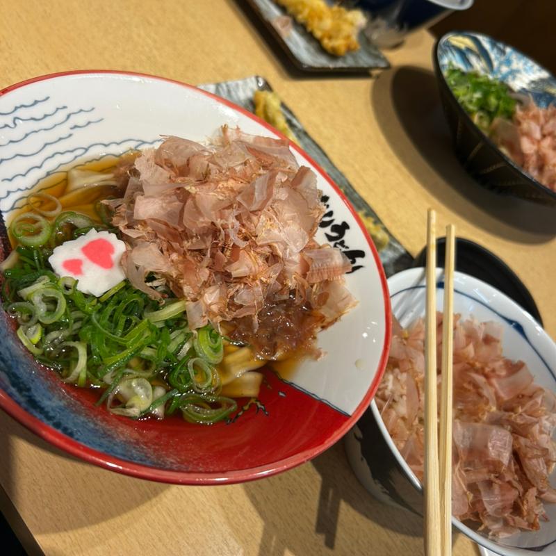 ごぼう天うどんとぶしご飯のセット(焼津ぶしうどん しょうた 藤枝店)