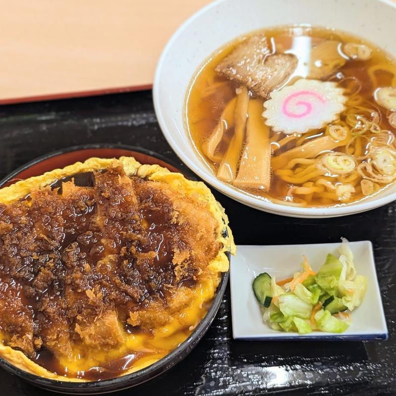 ミニラーメン ミニソースかつ丼 セット(つきみが丘町民センター )