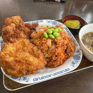 鳥の唐揚げチキンライス2個セット