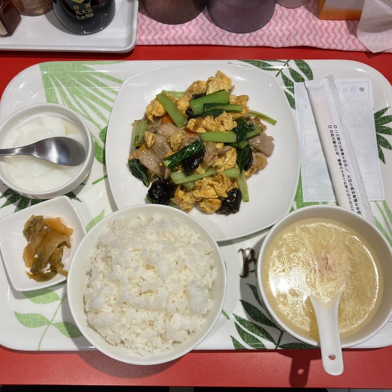 きくらげ卵豚肉定食(北京名菜(三和物産合同会社))