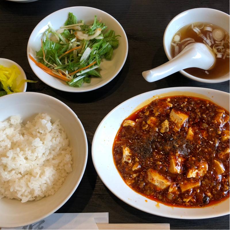 四川麻婆豆腐定食(料理工房 萬福飯店)