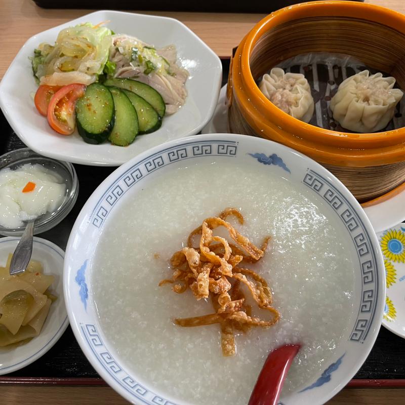 おかゆセット(品源中華レストラン)