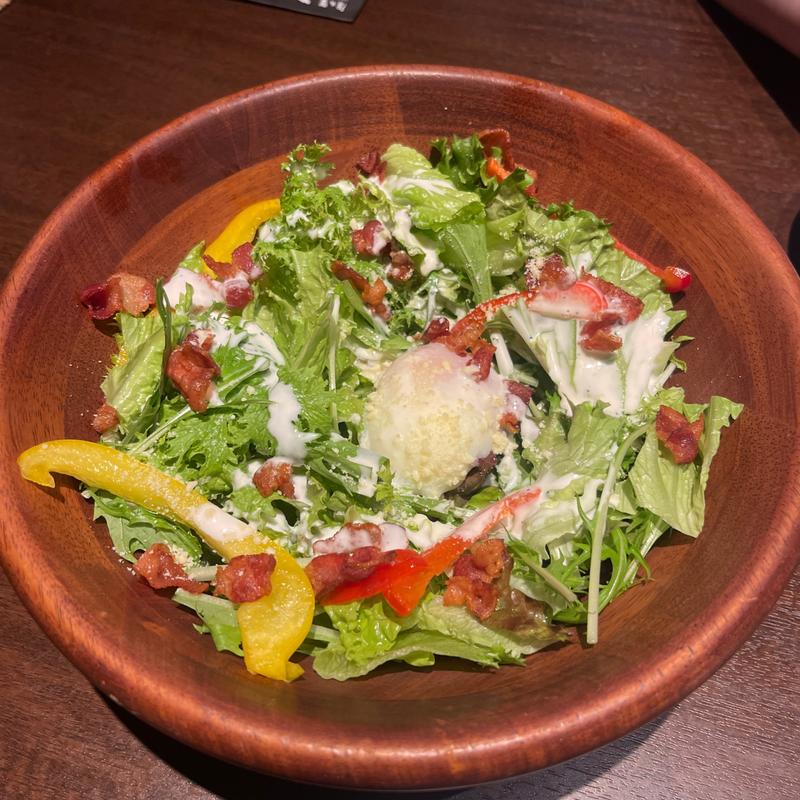 シーザーサラダ 　奥久慈温玉のせ(忍家 若葉店)