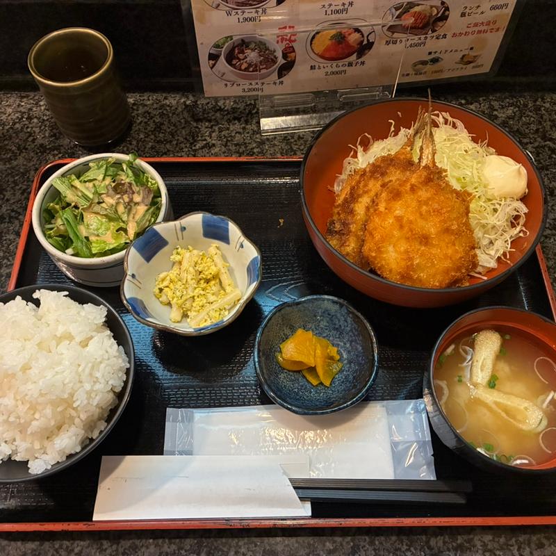 アジフライ定食(ごちそう家 ぽん太 八丁堀店)