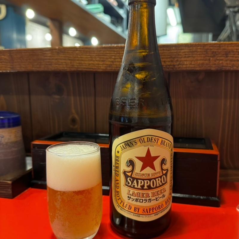 赤星（サッポロラガー）(長浜ラーメン はじめ 2号店)