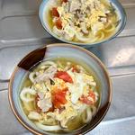 トマたま肉うどん