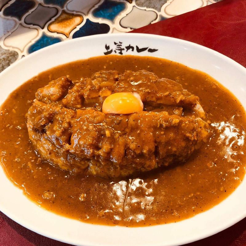 名物トンカツカレー 生たまご(上等カレー 布施店)