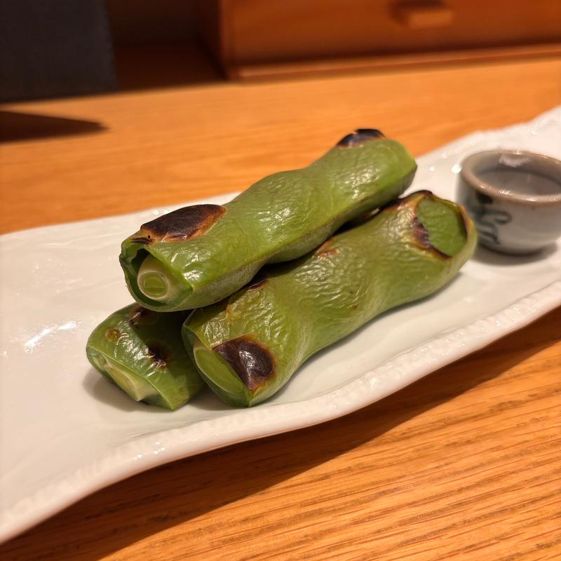 焼きそら豆(魚菜由良　雑魚亭)