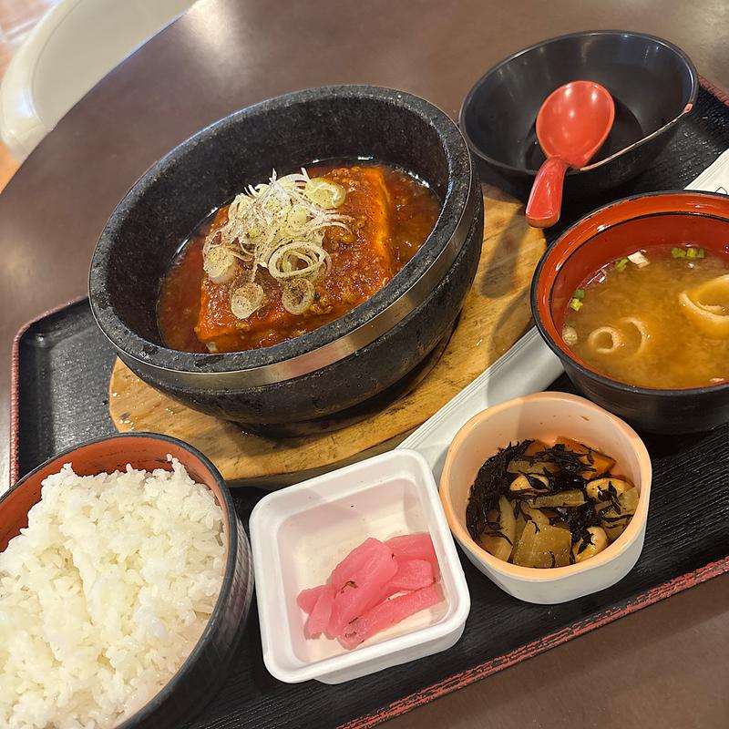 麻婆豆腐定食(笑福の湯)