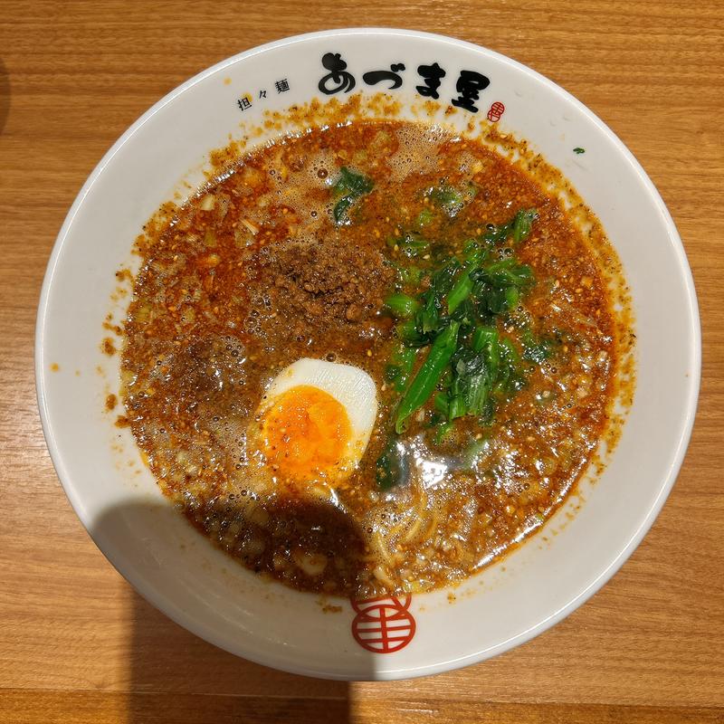 赤の担々麺(担々麺 あづま屋 天神店)