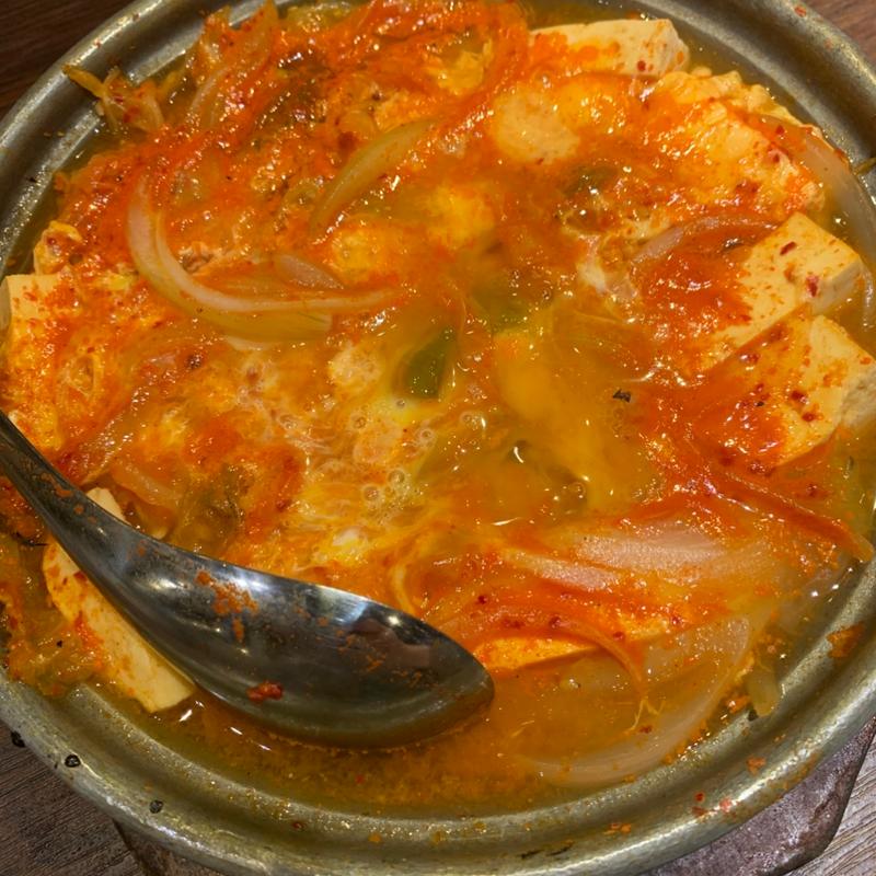 キムチ豆腐玉子とじ(清龍 池袋西口店)