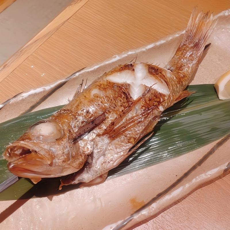 のどぐろ塩焼き(新潟・佐渡の旬と地酒のど黒のあくび 上野御徒町)