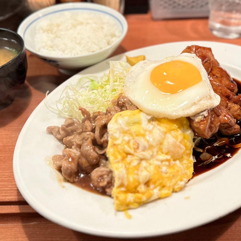 とんとんセット（スクランブルエッグのせ）(大阪トンテキ 大阪駅前第3ビル店)