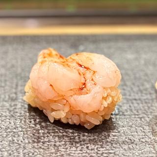 海老(廻転鮨 銀座おのでら 息子渋谷店)