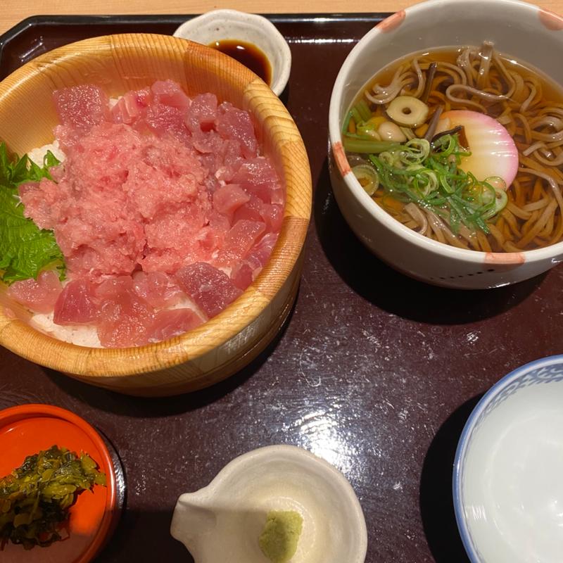 まぐろおひつ小温そばセット(おひつごはん四六時中 堺鉄砲町店)