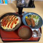 オムライスとメンチカツセット
