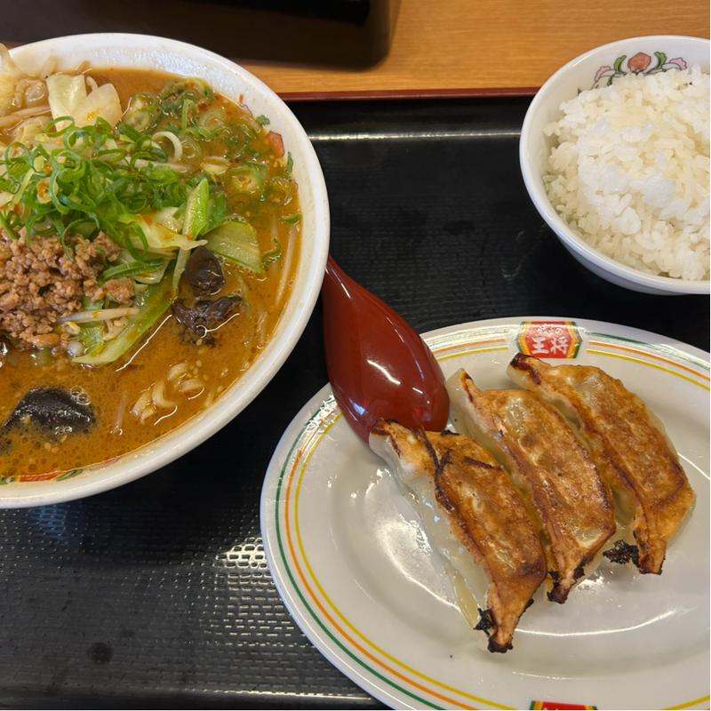 味噌担々麺Bセット(餃子の王将 皇子山店 )