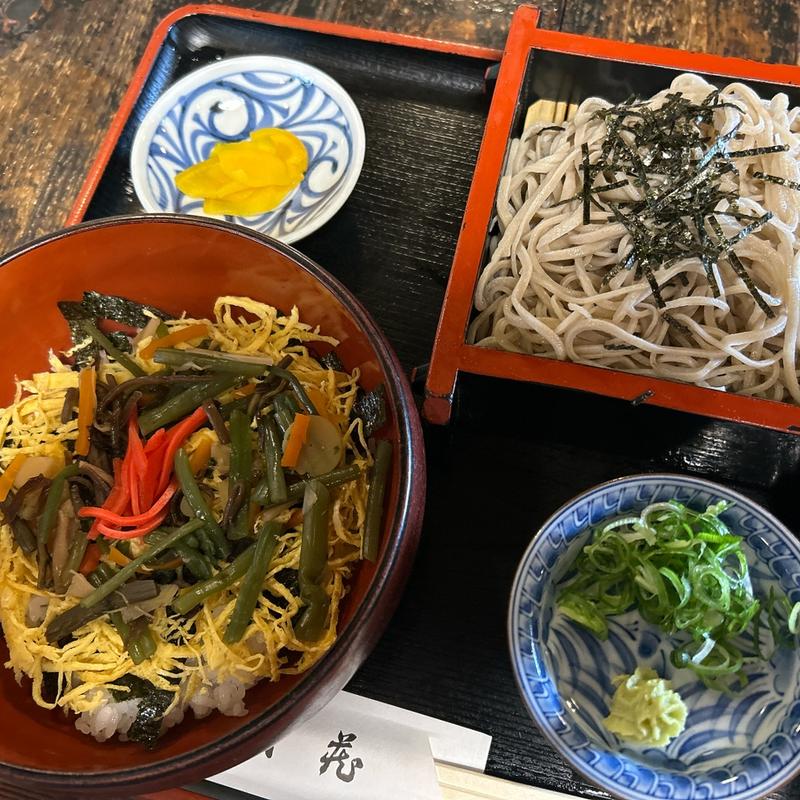 山菜寿司そば定食(武蔵 北今宿店)