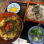 山菜寿司そば定食