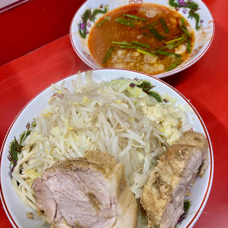 辛いつけ麺　普通（ニンニク少なめ、ヤサイちょいマシ）(ラーメン二郎  京都店)