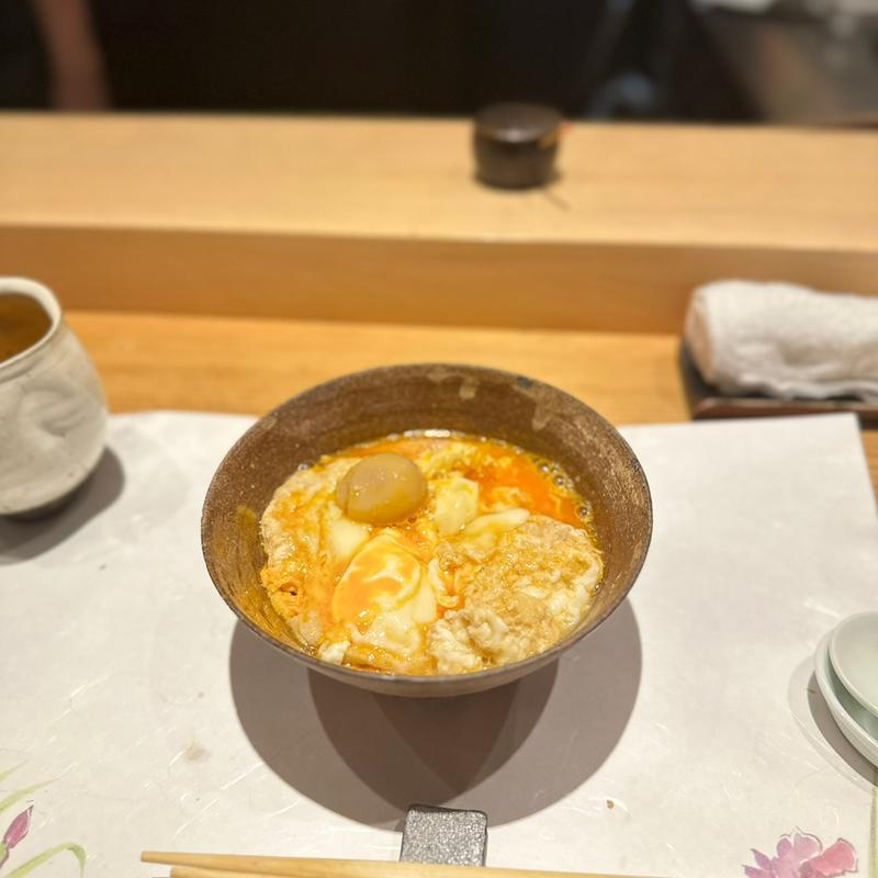 松風地鶏の親子丼追加(南青山 七鳥目)