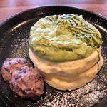 抹茶クリームのリコッタパンケーキ