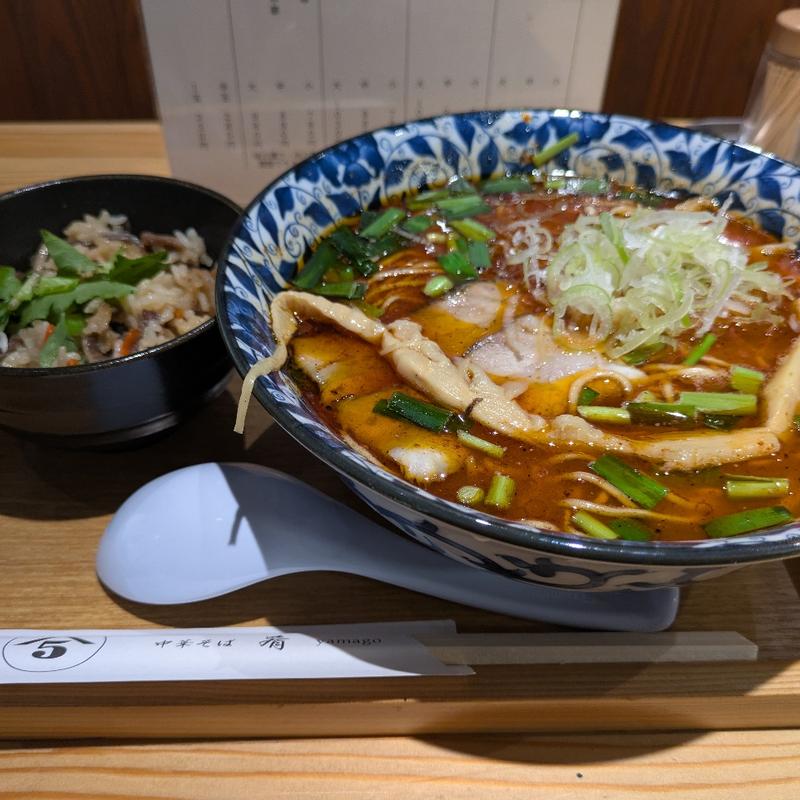 スタミナ鶏骨ラーメン（大）(中華そば 肴 yamago(ヤマゴ))