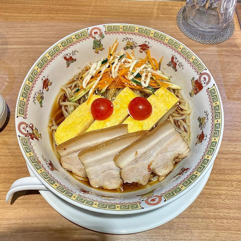 だし巻きたまごとリンゴ酢の冷やし中華 だし巻きたまごハーフ 並盛り(鶏Soba Toraや)