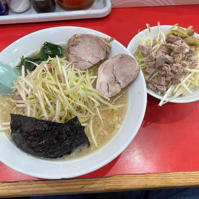 かいざんラーメン ネギ丼セット(ラーメンかいざん 船橋店)