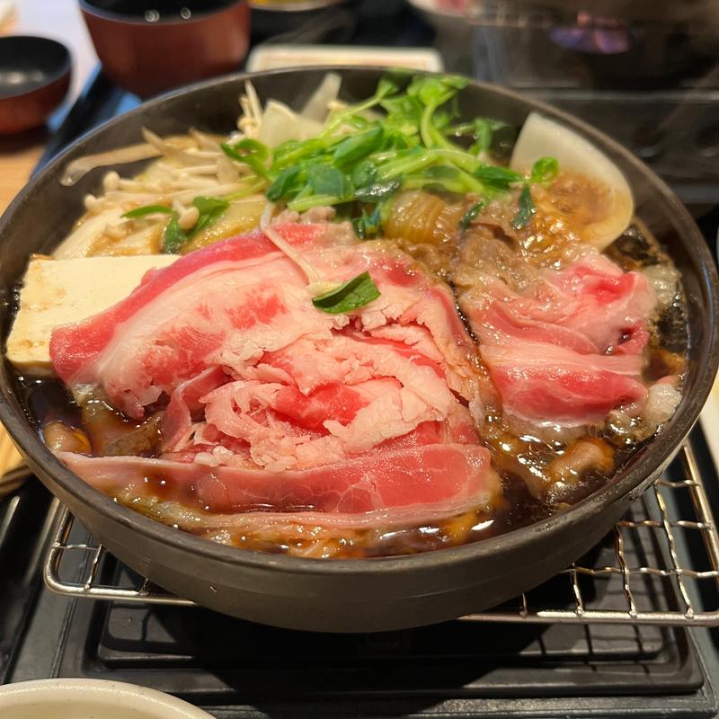 牛すき焼き定食(肉大盛り)(鈴のれん 春日井店 )