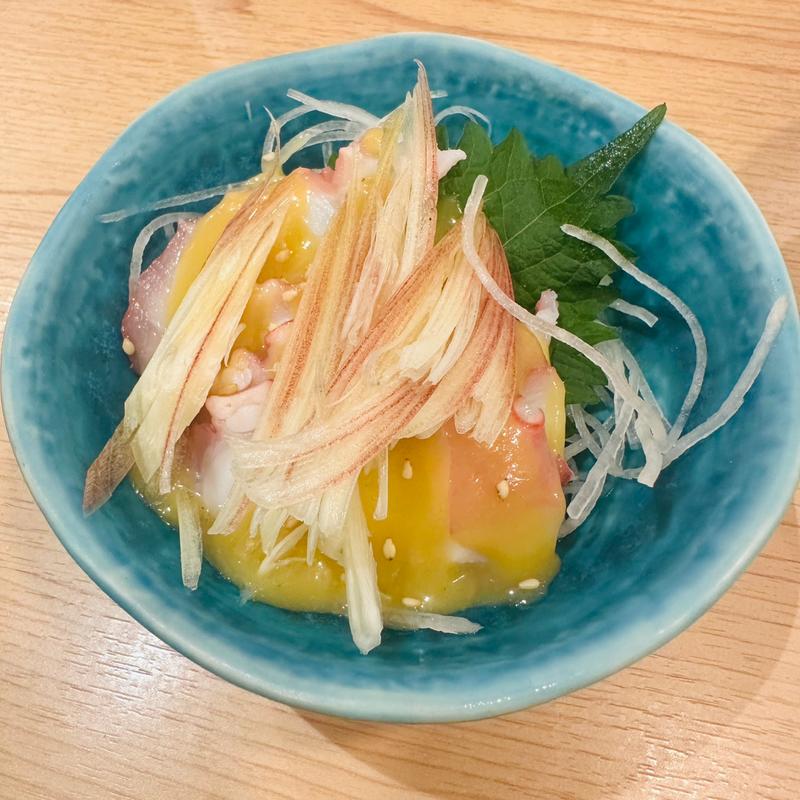 たことみょうがと酢味噌(梅乃宿温酒場 なんばウォーク店)