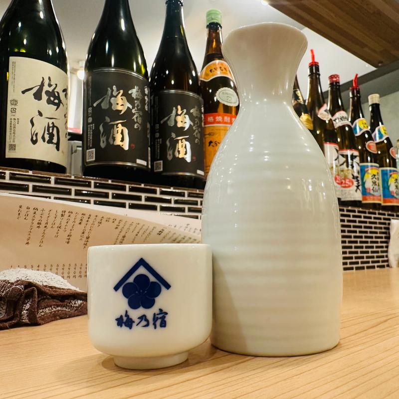 梅の宿の日本酒　純米(梅乃宿温酒場 なんばウォーク店)