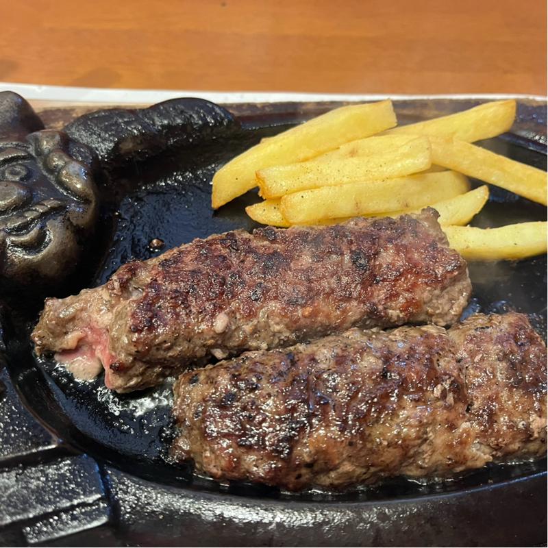 ブロンコおじさんのこだわり炭焼きがんこハンバーグランチ(ステーキハウス ブロンコビリー川越店)