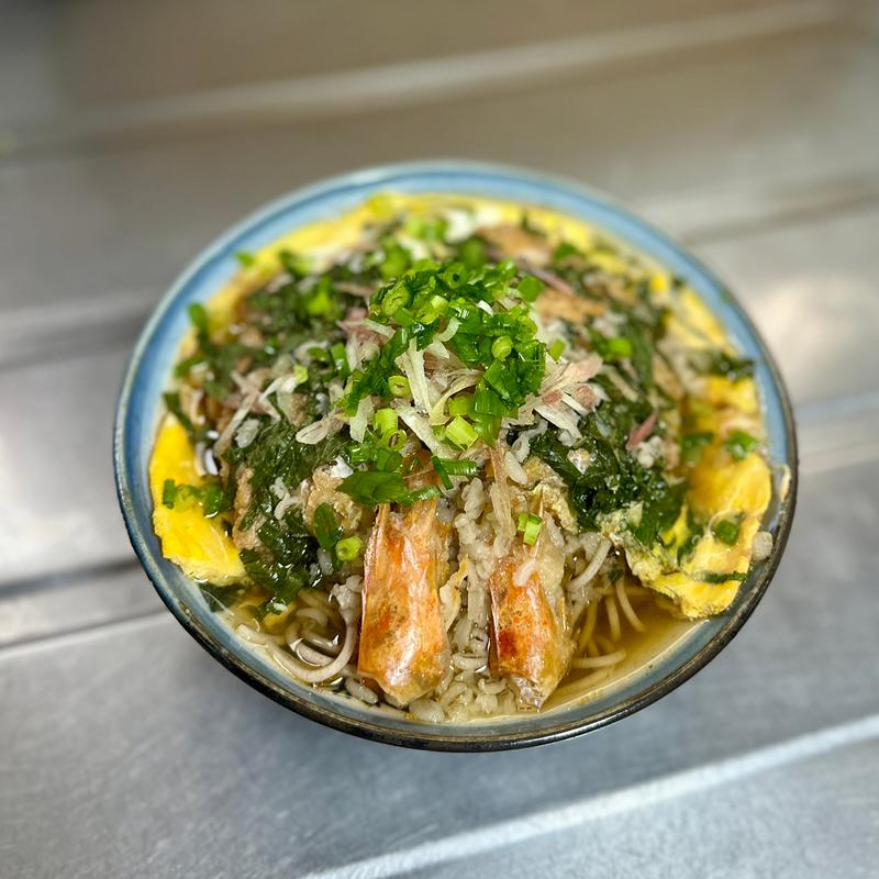 海老だし 卵とじそば(ベルクス 東墨田店)