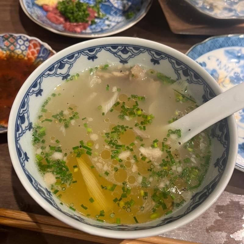 テールスープ(生ホルモン処 京洛 にくぷく)