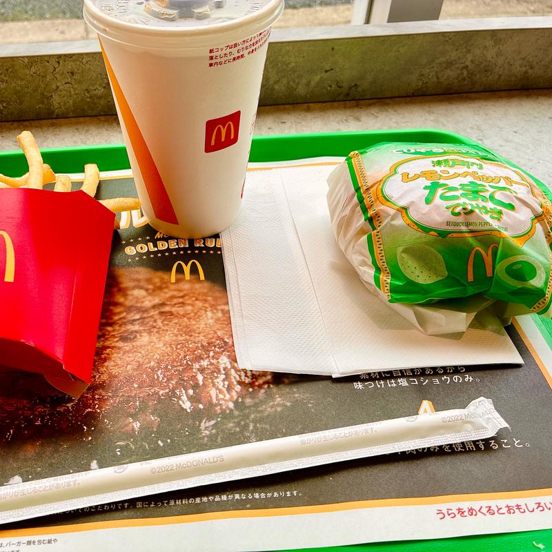 瀬戸内レモンペッパーたまごてりやきセット(マクドナルド 西中島南方店)