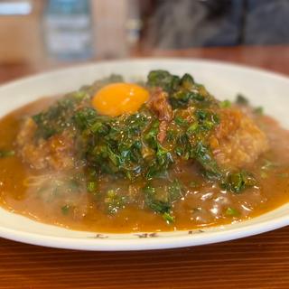 カツカレー ほうれん草トッピング(白銀亭)