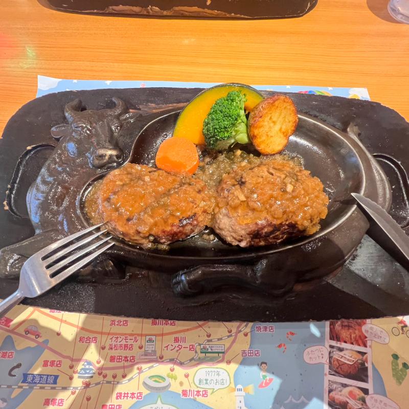 おにぎりハンバーグ(炭焼きレストランさわやか 掛川本店 （スミヤキレストランサワヤカ）)