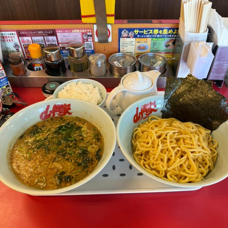 半ライス　ほうれん草　コロチャー(ラーメン山岡家 越谷レイクタウン店)