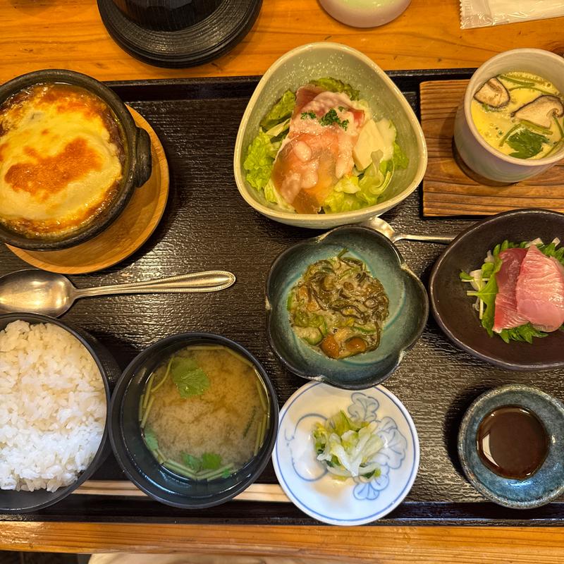豚たんシチュー豆乳グラタン膳(日本料理 季粋)