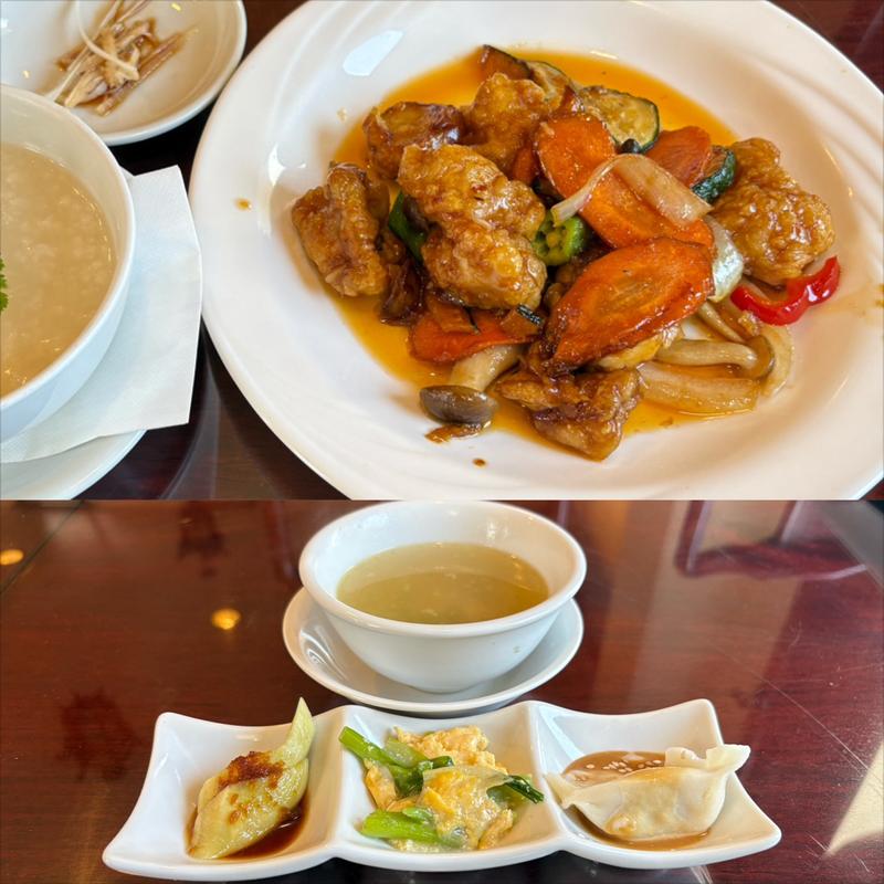 日替りランチ (鳥と野菜の炒め物・お粥)(壺中天)