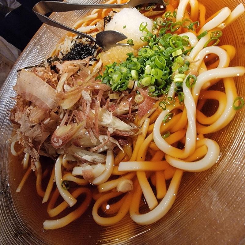 締めの冷たいうどん(魚金4号店)