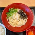 冷やしたまかけうどん