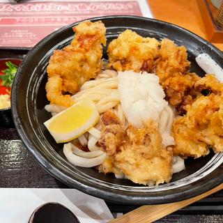 冷やしとり天うどん(自家製麺 杵屋 六本木泉ガーデンタワー店)