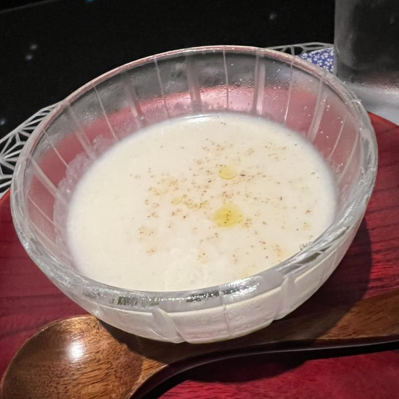 コース　冬瓜の冷製スープ(鉄板焼さわふじ)