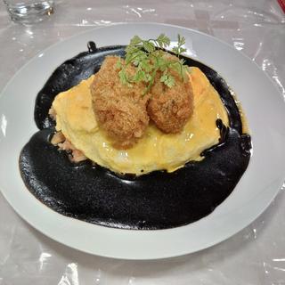 超大粒牡蠣フライの自家製黒デミグラス(ラタン )
