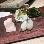 勘八刺身　平目芽ねぎ巻き