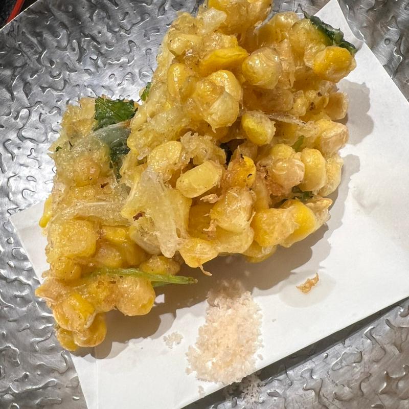 とうもろこし天ぷら(江戸前寿司 叶和（とわ）)